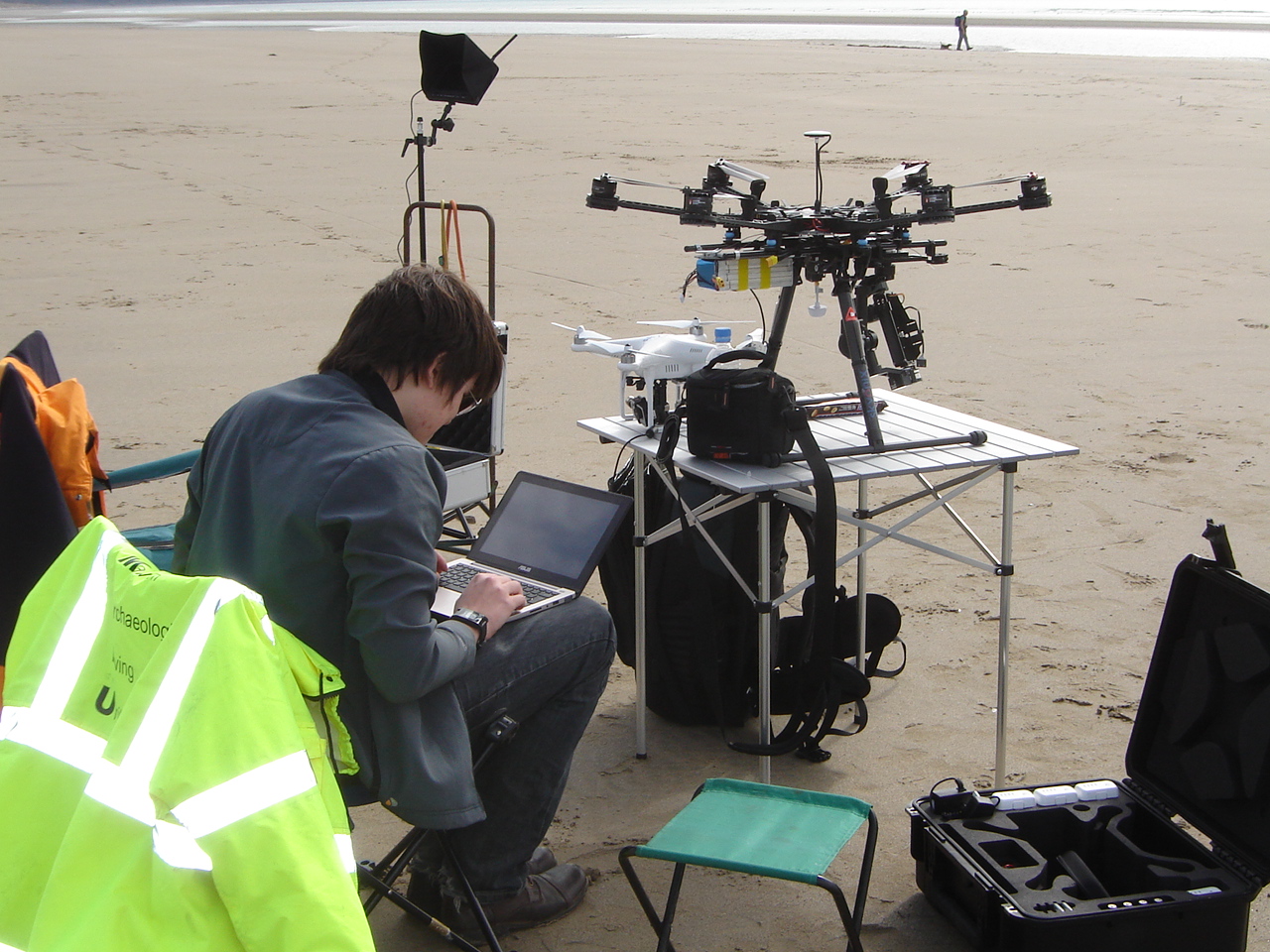 Skyonix using their drones to record the site from the air